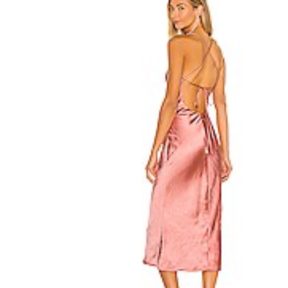 Satin halter maxi